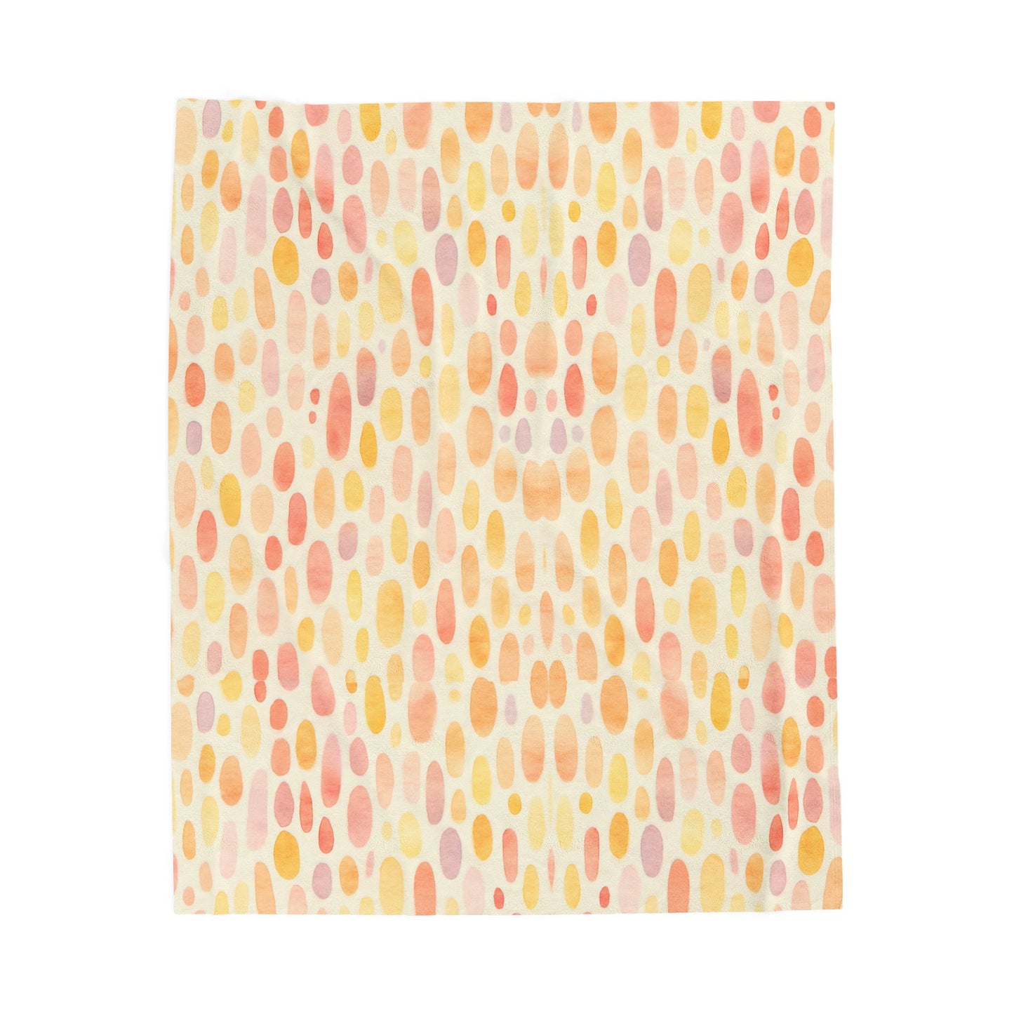 Pastel Bloom Droplets - Velveteen Plush Blanket