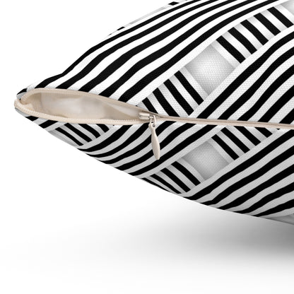 Diagonal Dash Weave - Spun Polyester Square Pillow