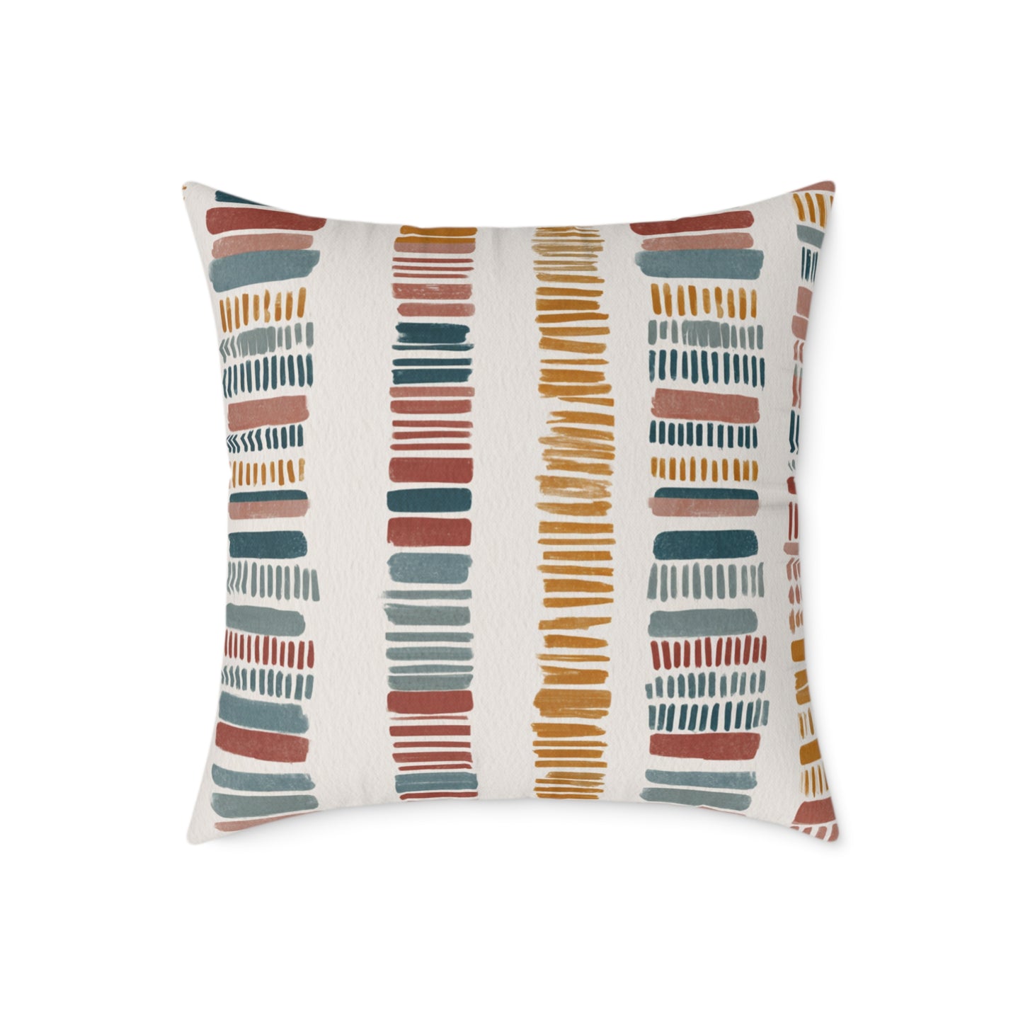 Nomadic Pathway Stripe - Square Poly Canvas Pillow