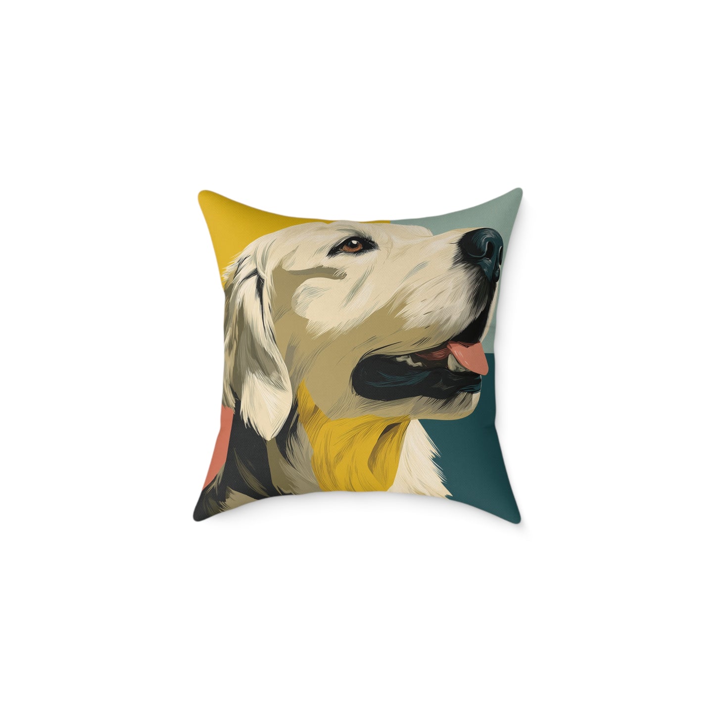 Golden Daydream - Square Poly Canvas Pillow