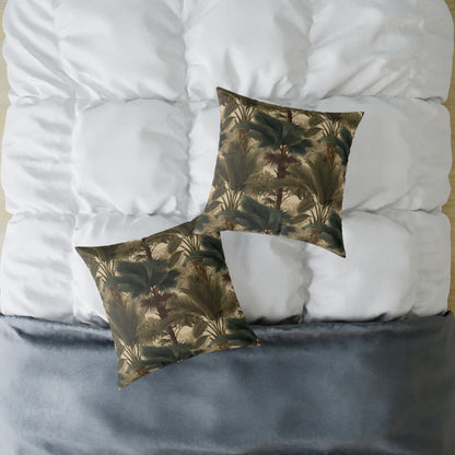 Palm Canopy Safari - Square Poly Canvas Pillow