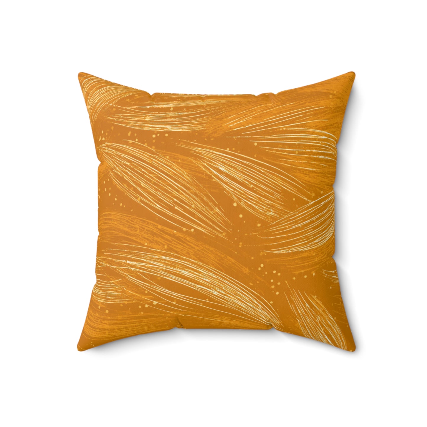 Golden Meadow Swirl - Spun Polyester Square Pillow