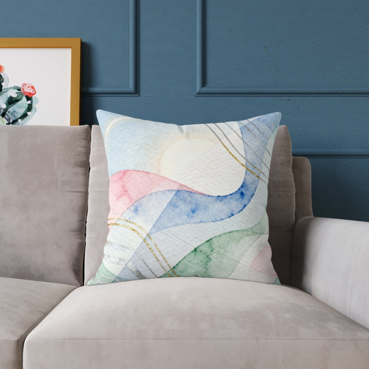 Aurora Softwave - Square Poly Canvas Pillow