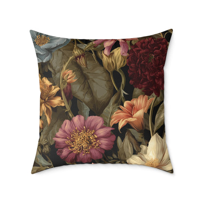Wild Rose Conservatory - Square Poly Canvas Pillow