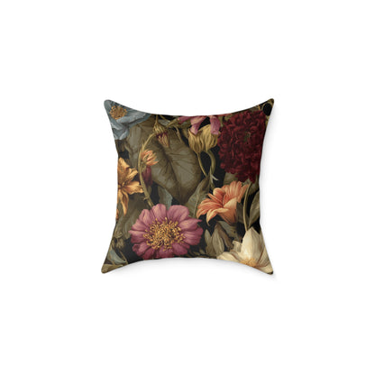 Wild Rose Conservatory - Square Poly Canvas Pillow