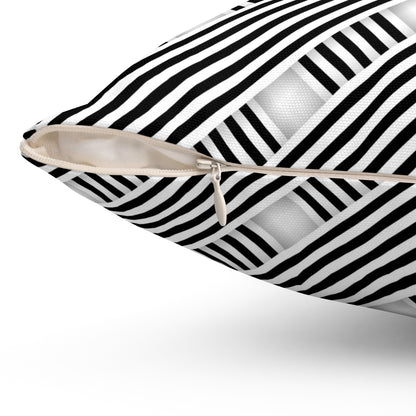 Diagonal Dash Weave - Spun Polyester Square Pillow