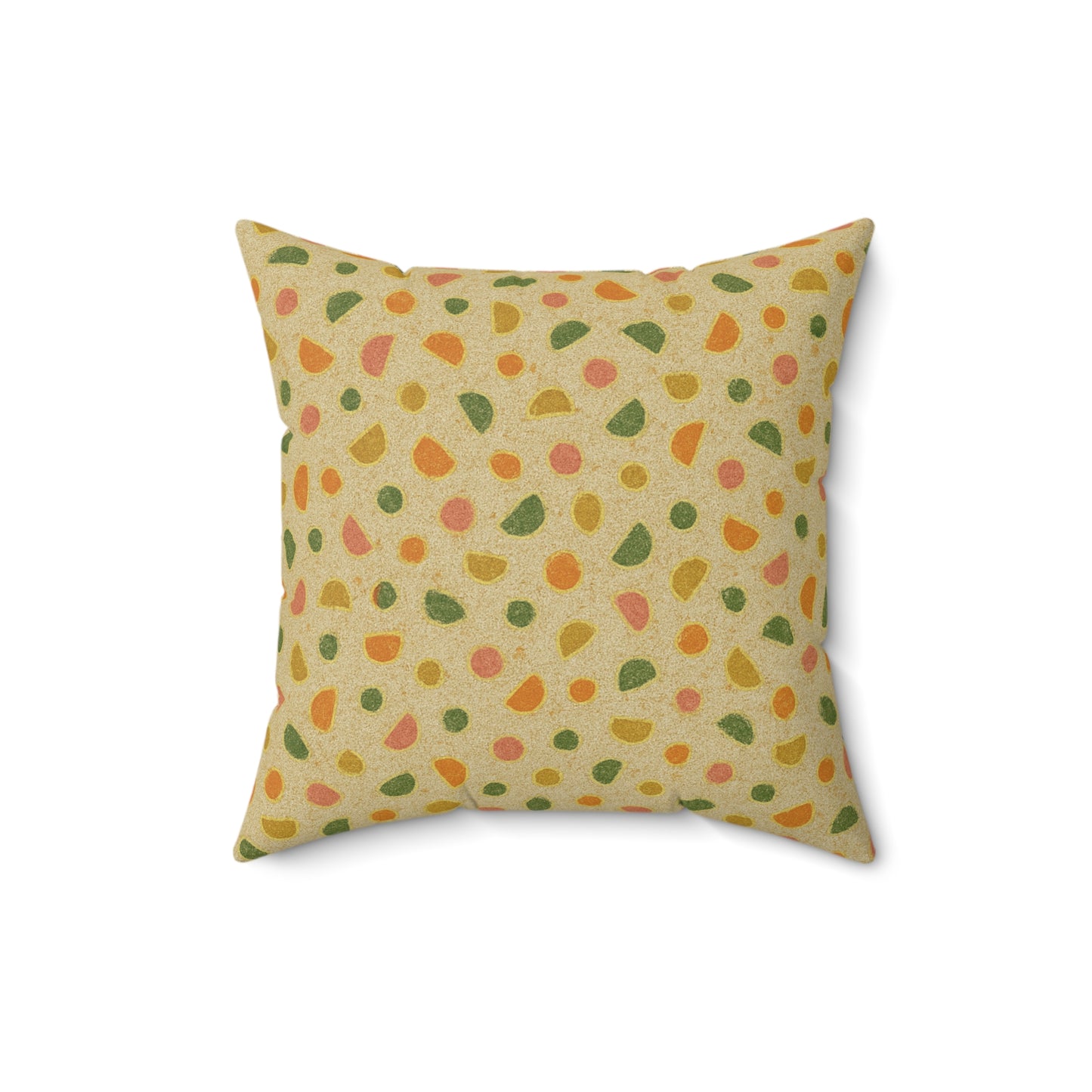 Autumn Pebble Scatter - Faux Suede Square Pillow