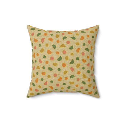 Autumn Pebble Scatter - Faux Suede Square Pillow