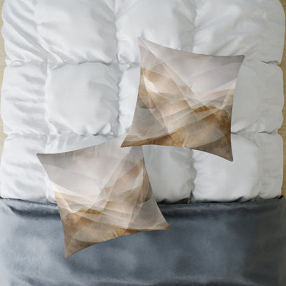 Earth Mist Shards - Square Poly Canvas Pillow