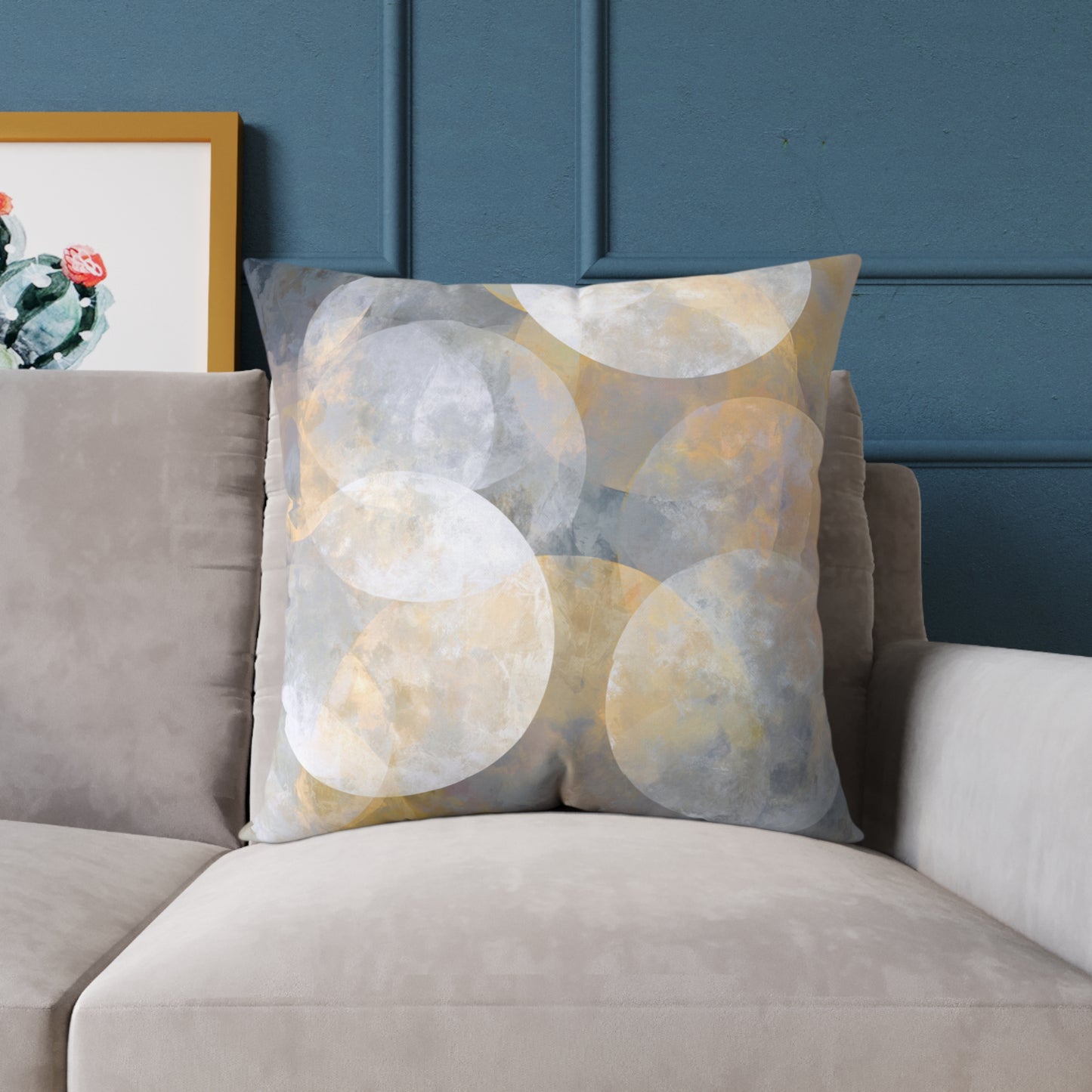 Celestial Orb Scatter - Square Poly Canvas Pillow