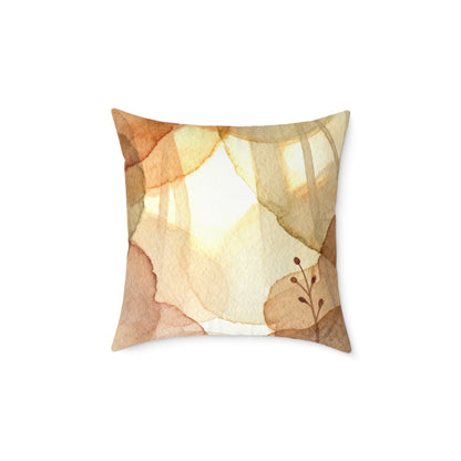 Autumn Glow Canopy - Square Poly Canvas Pillow