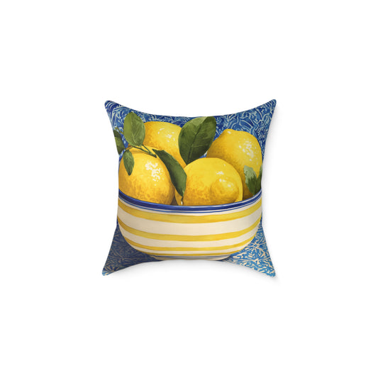Limonata Bowl Still Life - Square Poly Canvas Pillow