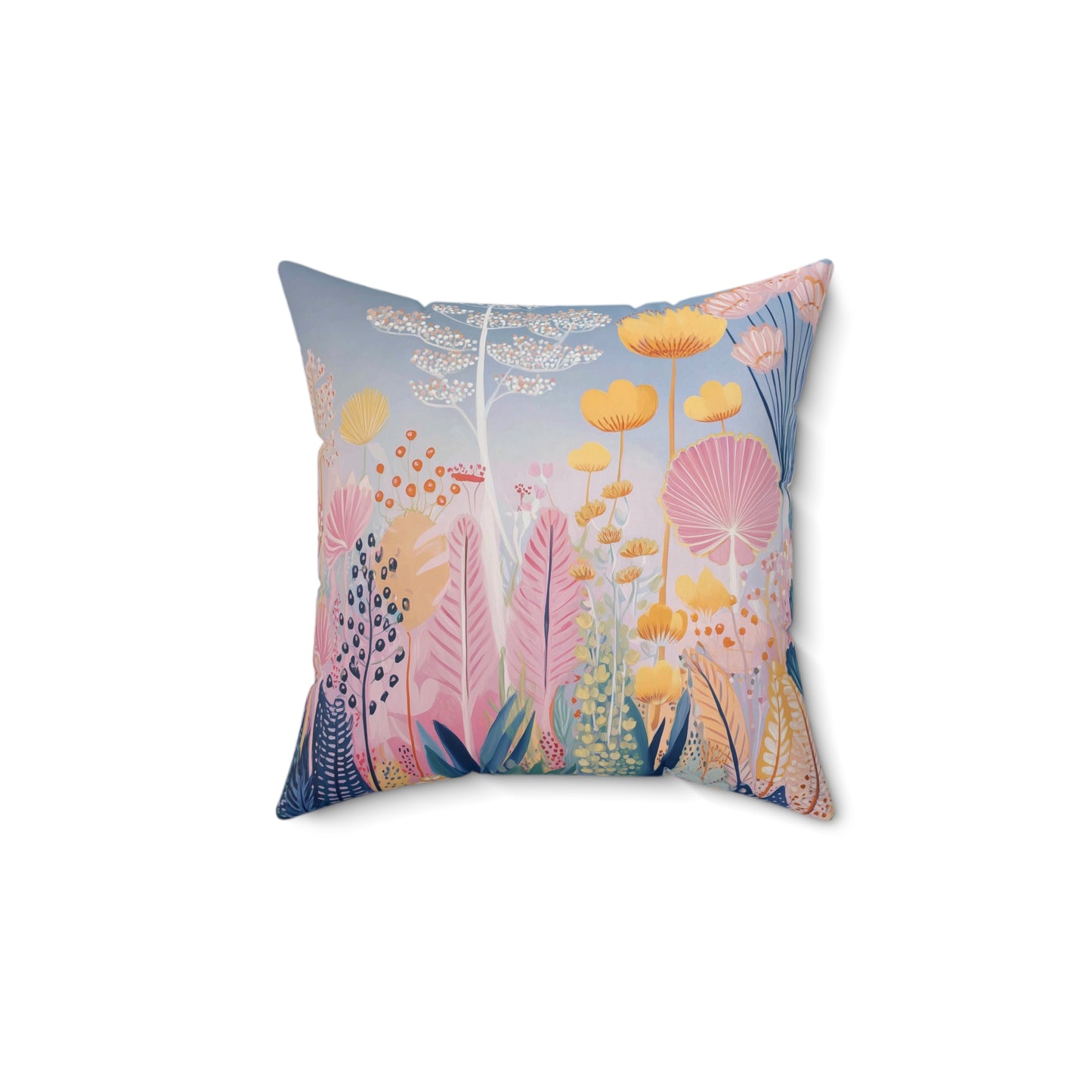 Wild Meadow Dreamscape - Faux Suede Square Pillow
