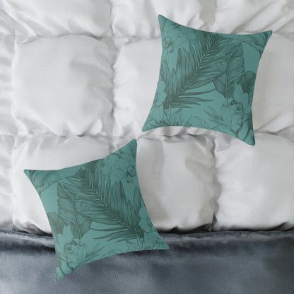 Ocean Grove Sketch - Square Poly Canvas Pillow