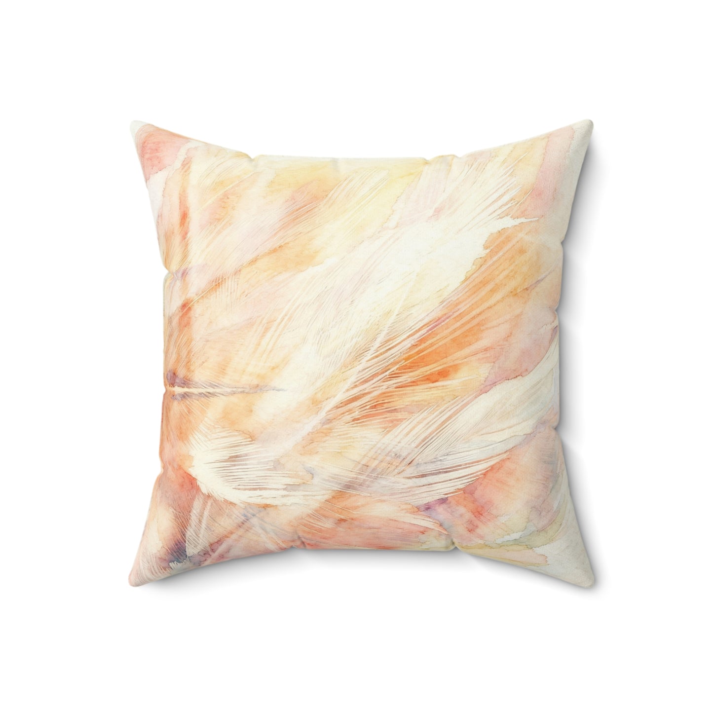 Cream Cloud Drift - Faux Suede Square Pillow