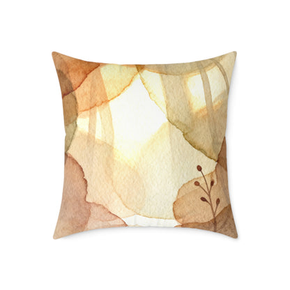 Autumn Glow Canopy - Square Poly Canvas Pillow