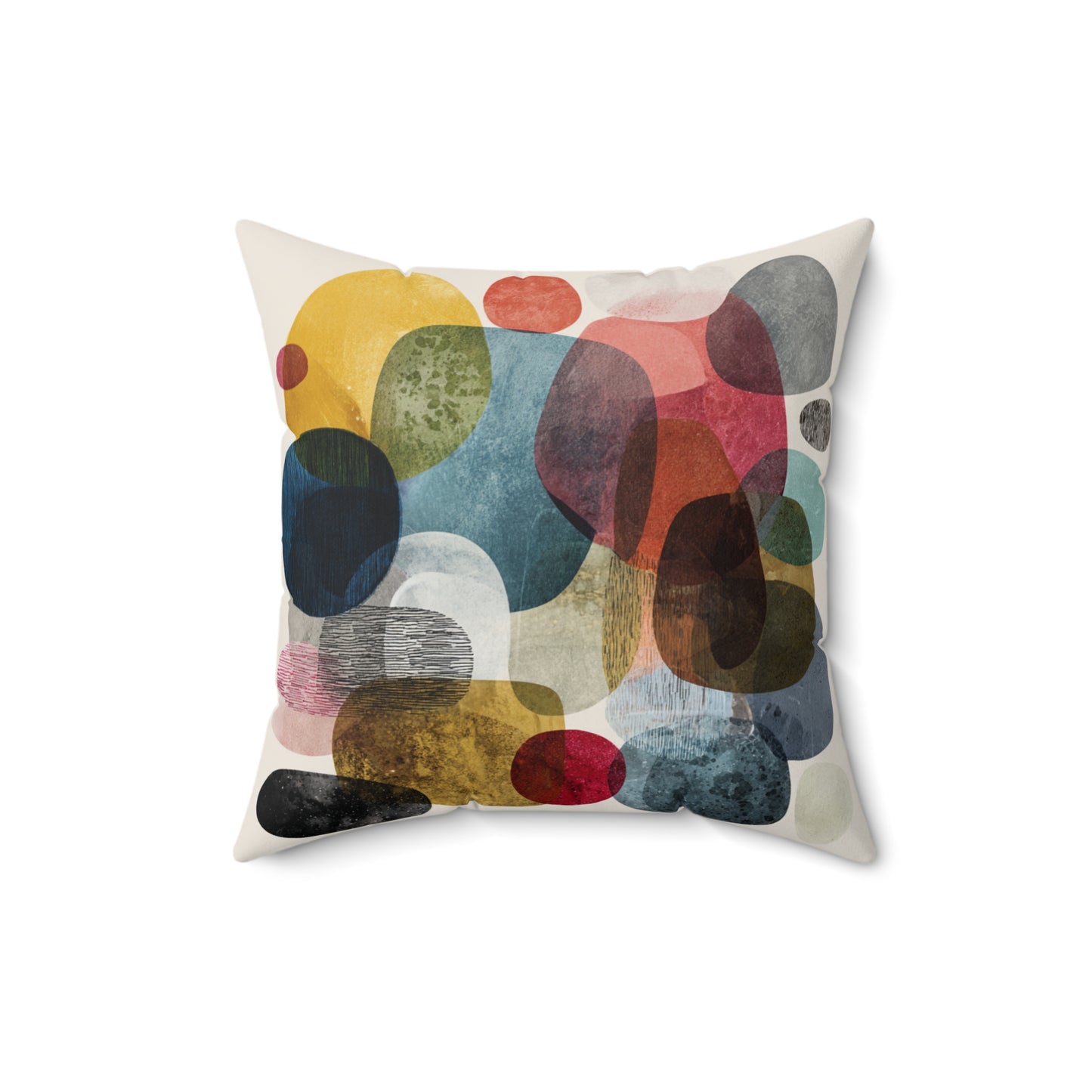 Midnight Bloom Cluster - Spun Polyester Square Pillow
