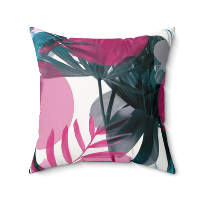 Tropical Fuchsia Mist - Faux Suede Square Pillow