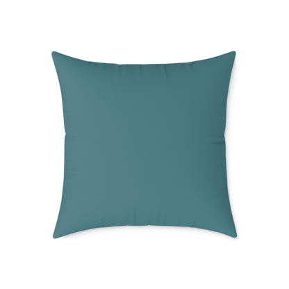 Loom Lines - Ocean - Square Poly Canvas Pillow