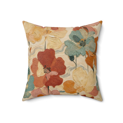 Autumn Bloom Tapestry - Spun Polyester Square Pillow