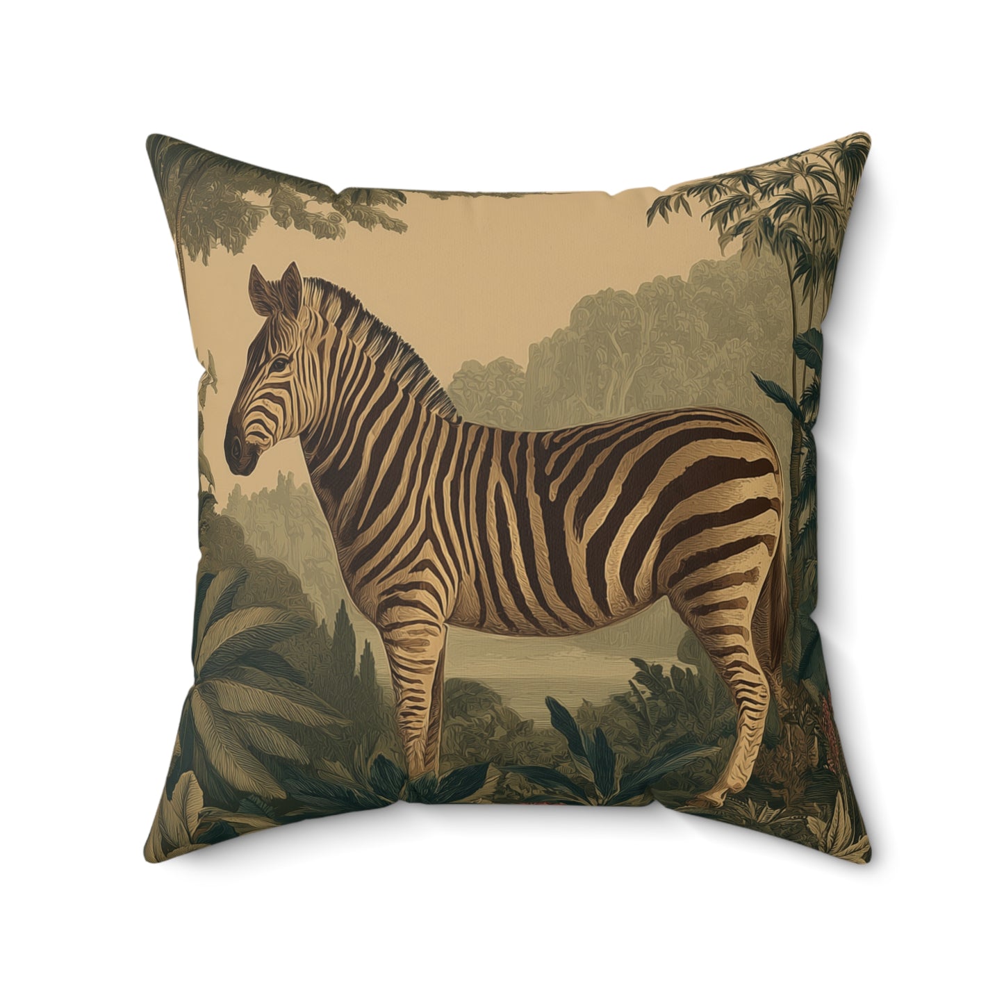 Savanna Striped Wanderer - Faux Suede Square Pillow