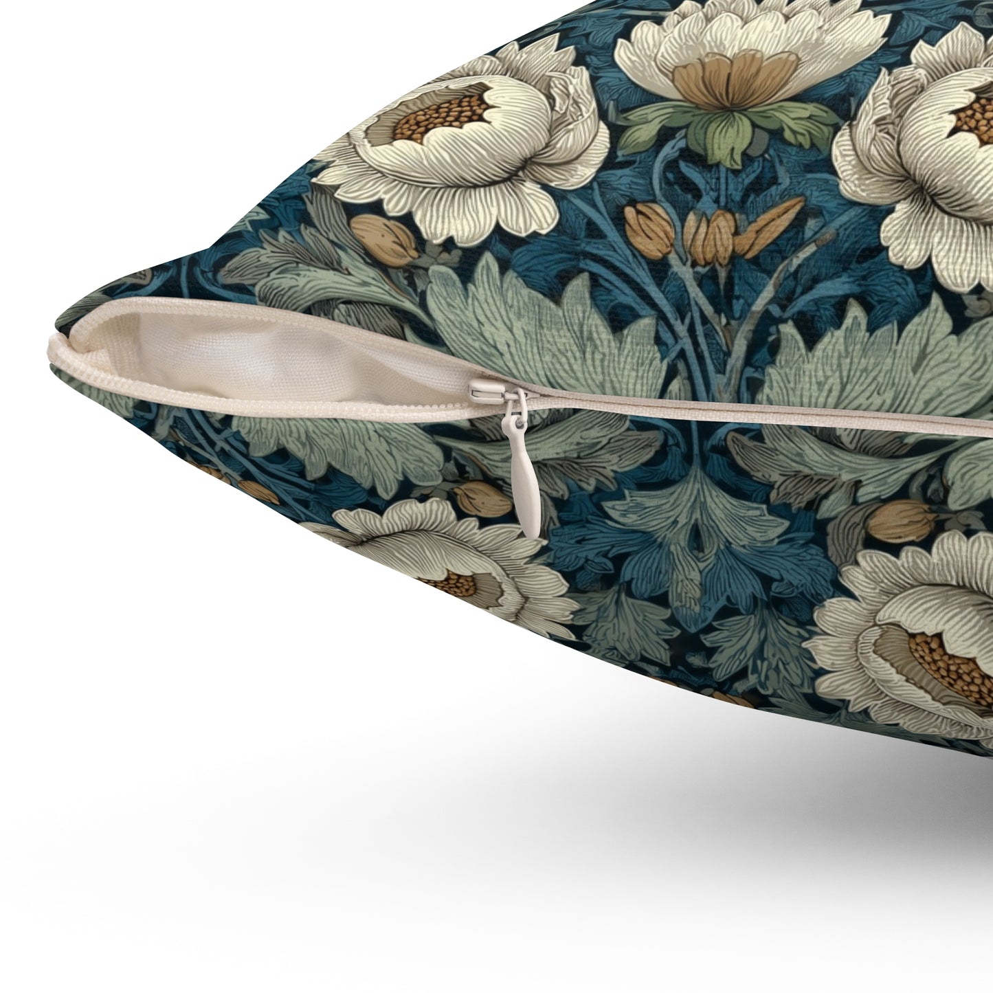 Ivory Petal Mirage - Spun Polyester Square Pillow