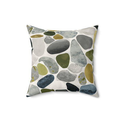 Pebble Garden Scatter - Spun Polyester Square Pillow
