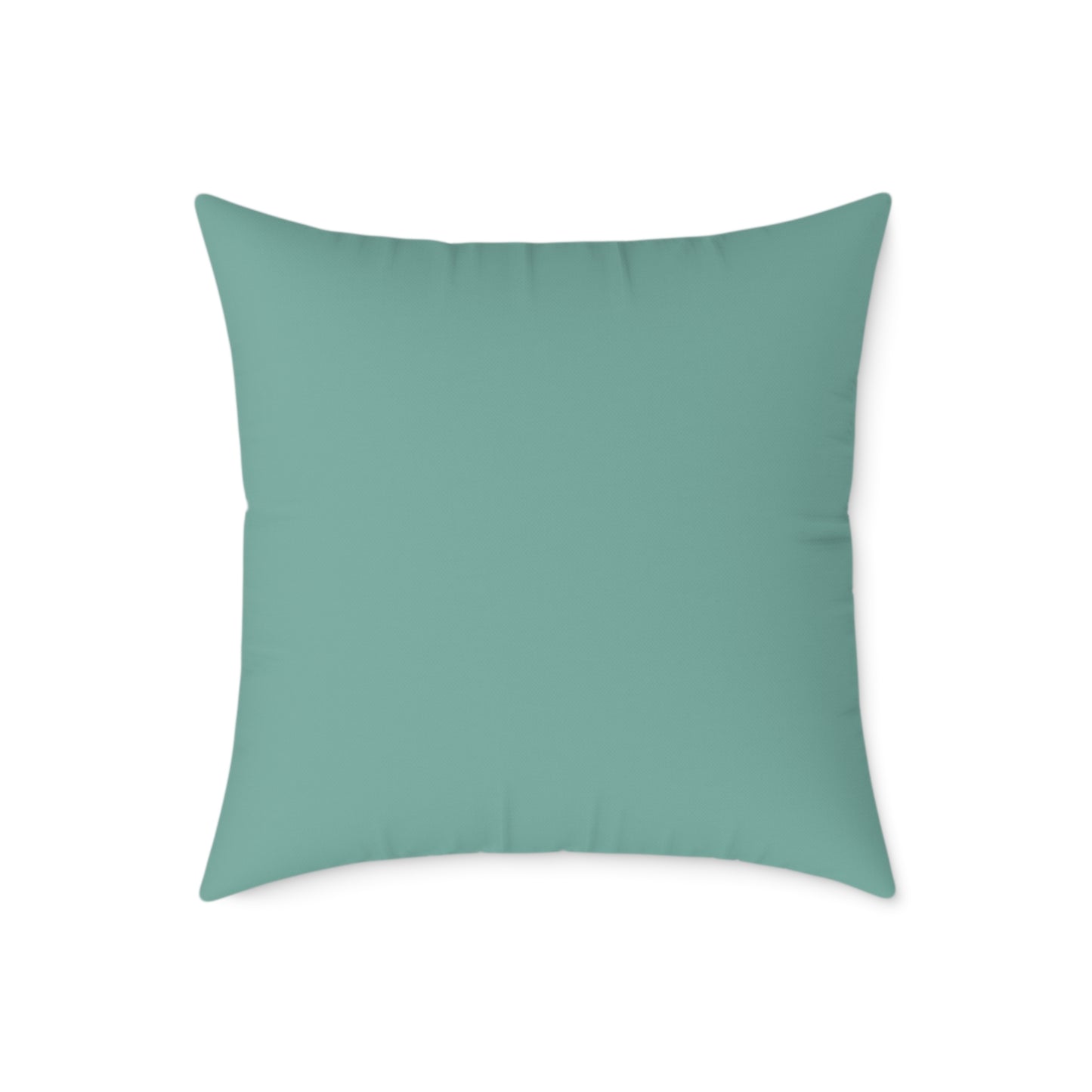 Pebble Scatter - Teal - Square Poly Canvas Pillow