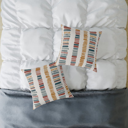 Nomadic Pathway Stripe - Square Poly Canvas Pillow
