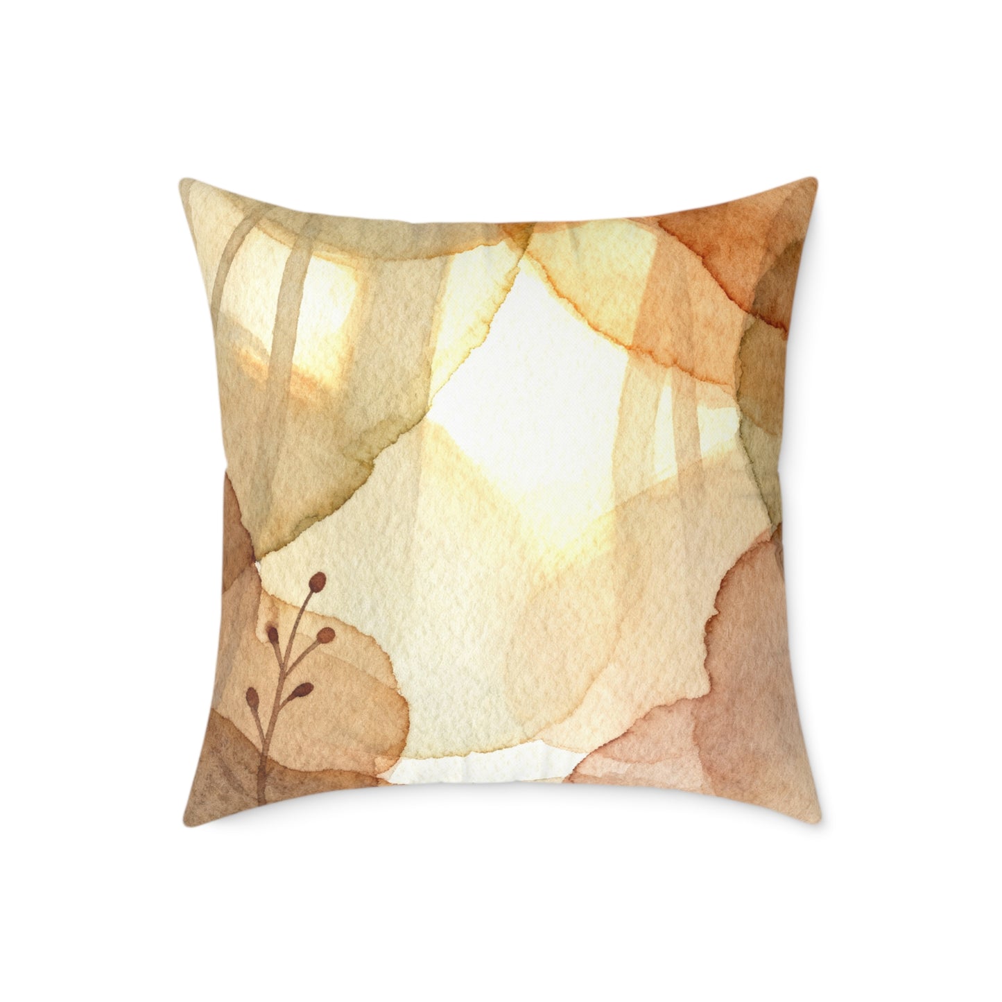 Autumn Glow Canopy - Square Poly Canvas Pillow