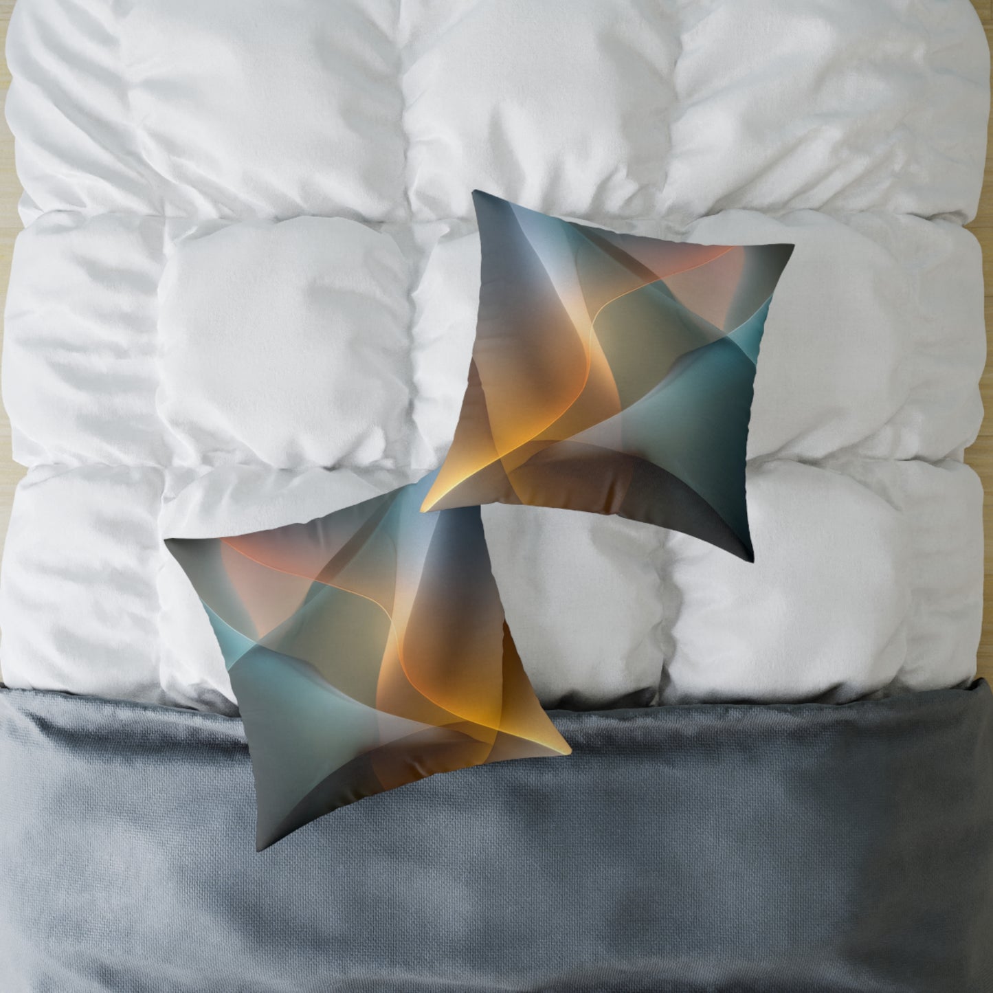 Shadowlight Weave - Square Poly Canvas Pillow