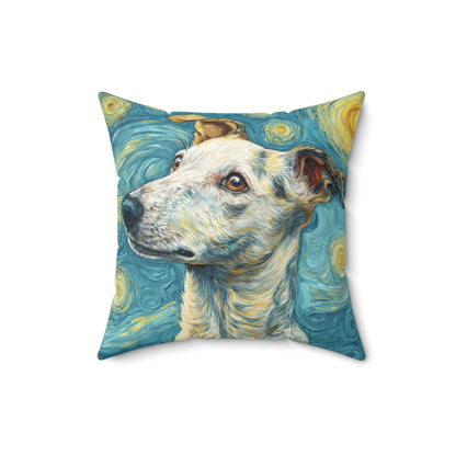 Celestial Whippet - Spun Polyester Square Pillow