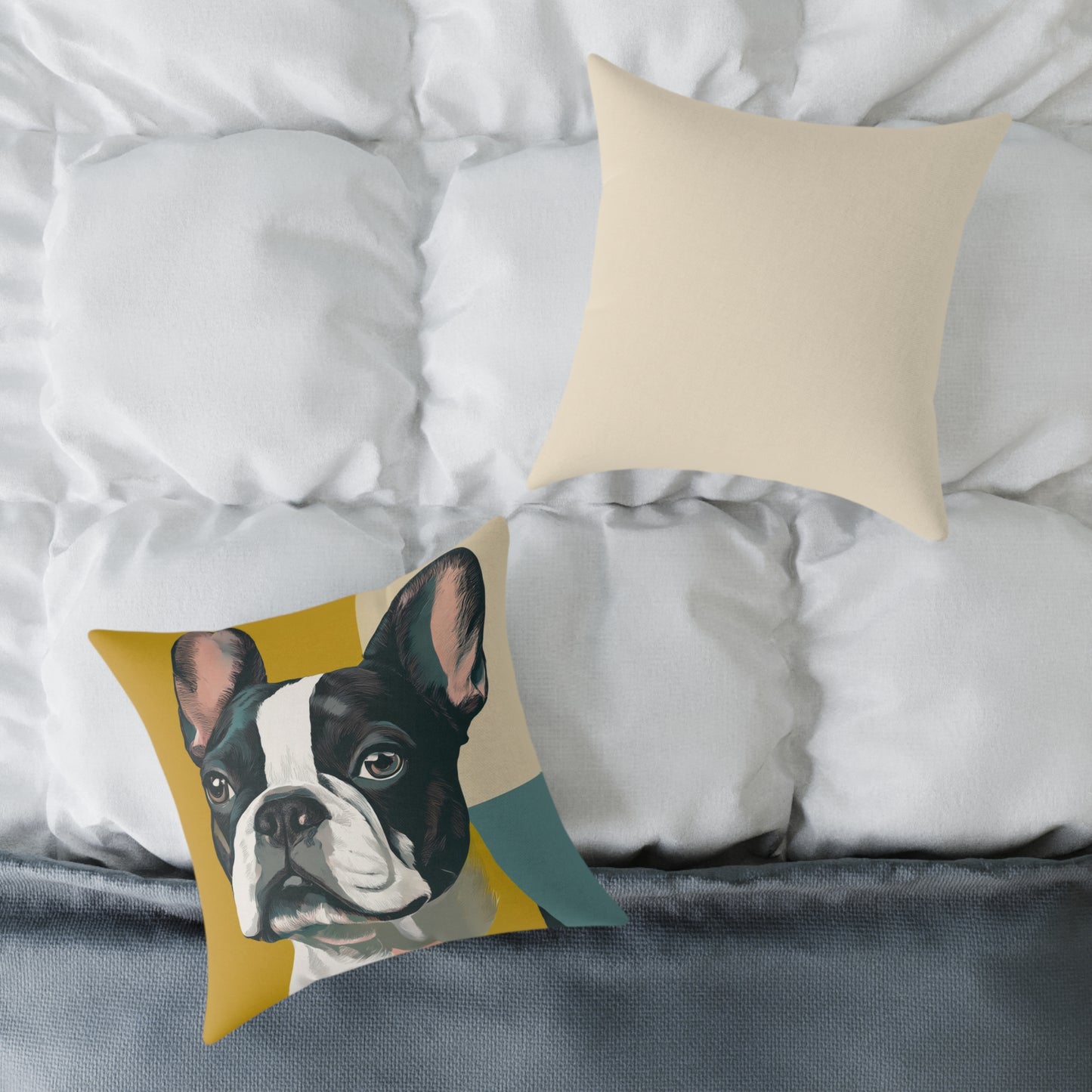 Boston Bright - Square Poly Canvas Pillow