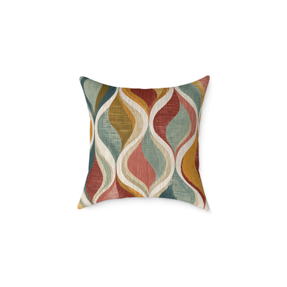 Desert Mirage Waves - Square Poly Canvas Pillow