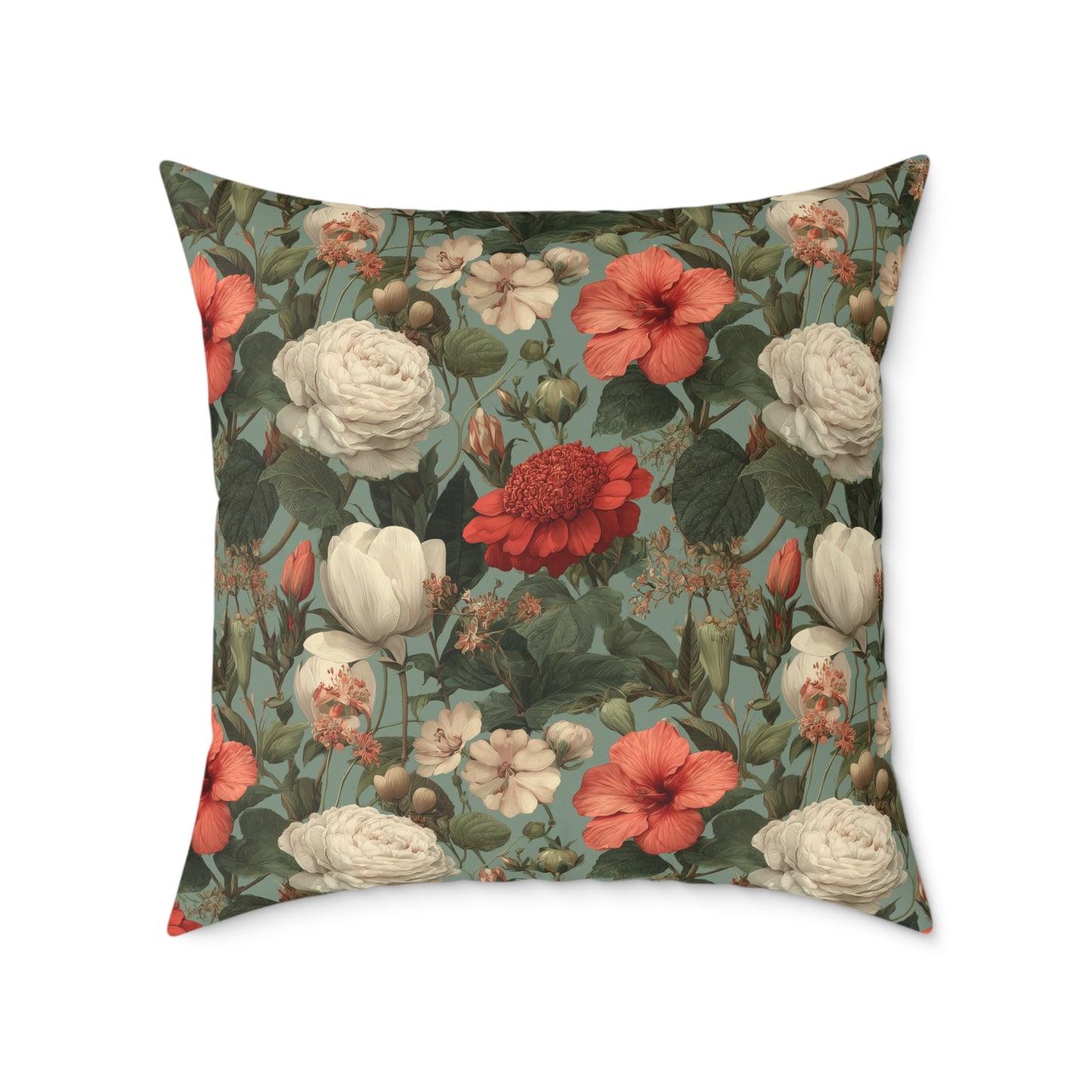Blossom Meadow Tapestry - Square Poly Canvas Pillow