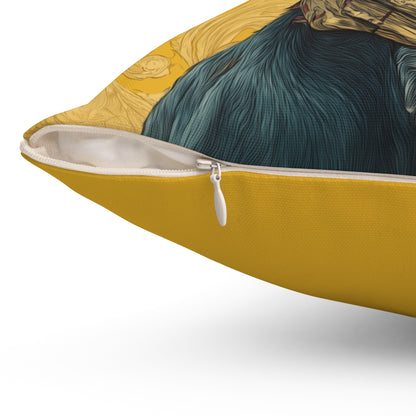 Greyhouse Gaze - Spun Polyester Square Pillow