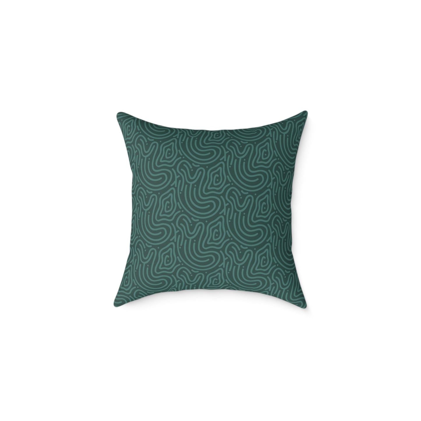 Deep Olive Texture - Square Poly Canvas Pillow