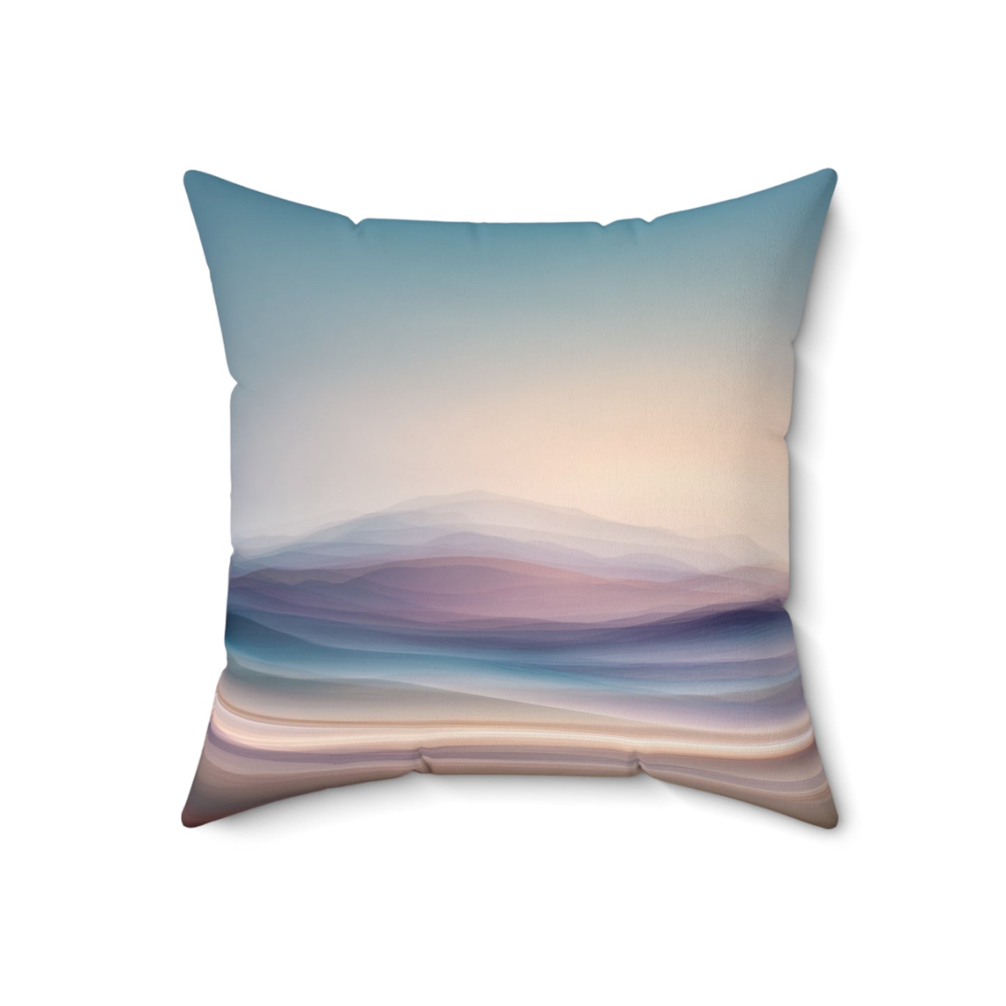 Horizon Fog Fade - Faux Suede Square Pillow