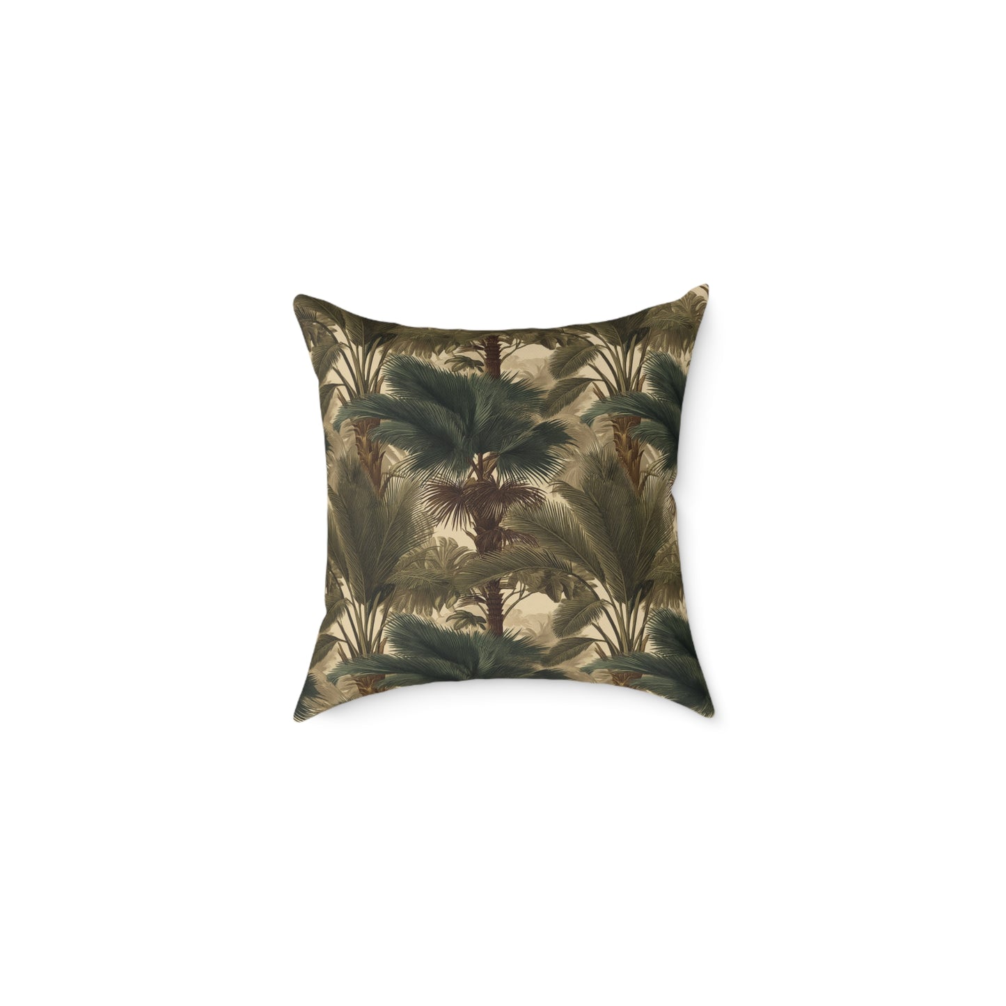 Palm Canopy Safari - Square Poly Canvas Pillow