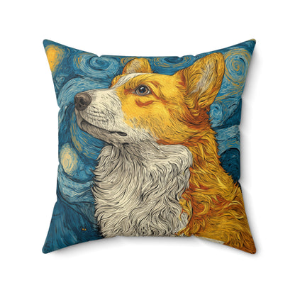 Corgi Dreams - Spun Polyester Square Pillow