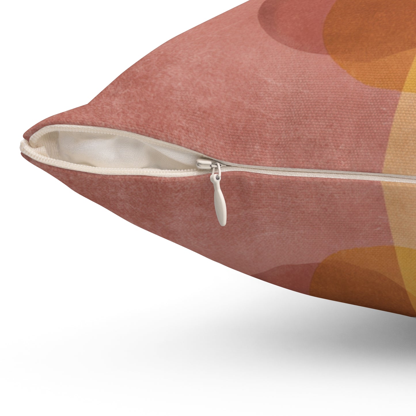 Soft Coral Blocks - Spun Polyester Square Pillow