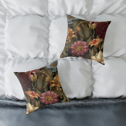 Wild Rose Conservatory - Square Poly Canvas Pillow