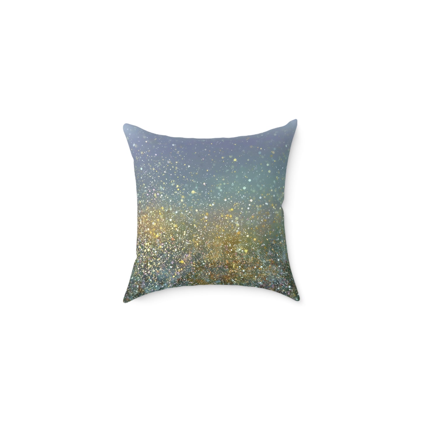 Meadow Haze Sparkle - Square Poly Canvas Pillow