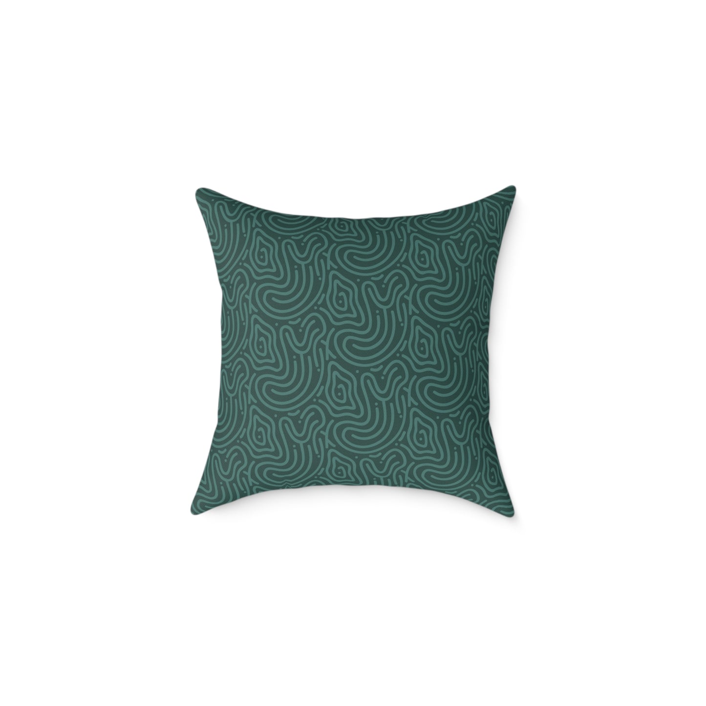 Deep Olive Texture - Square Poly Canvas Pillow