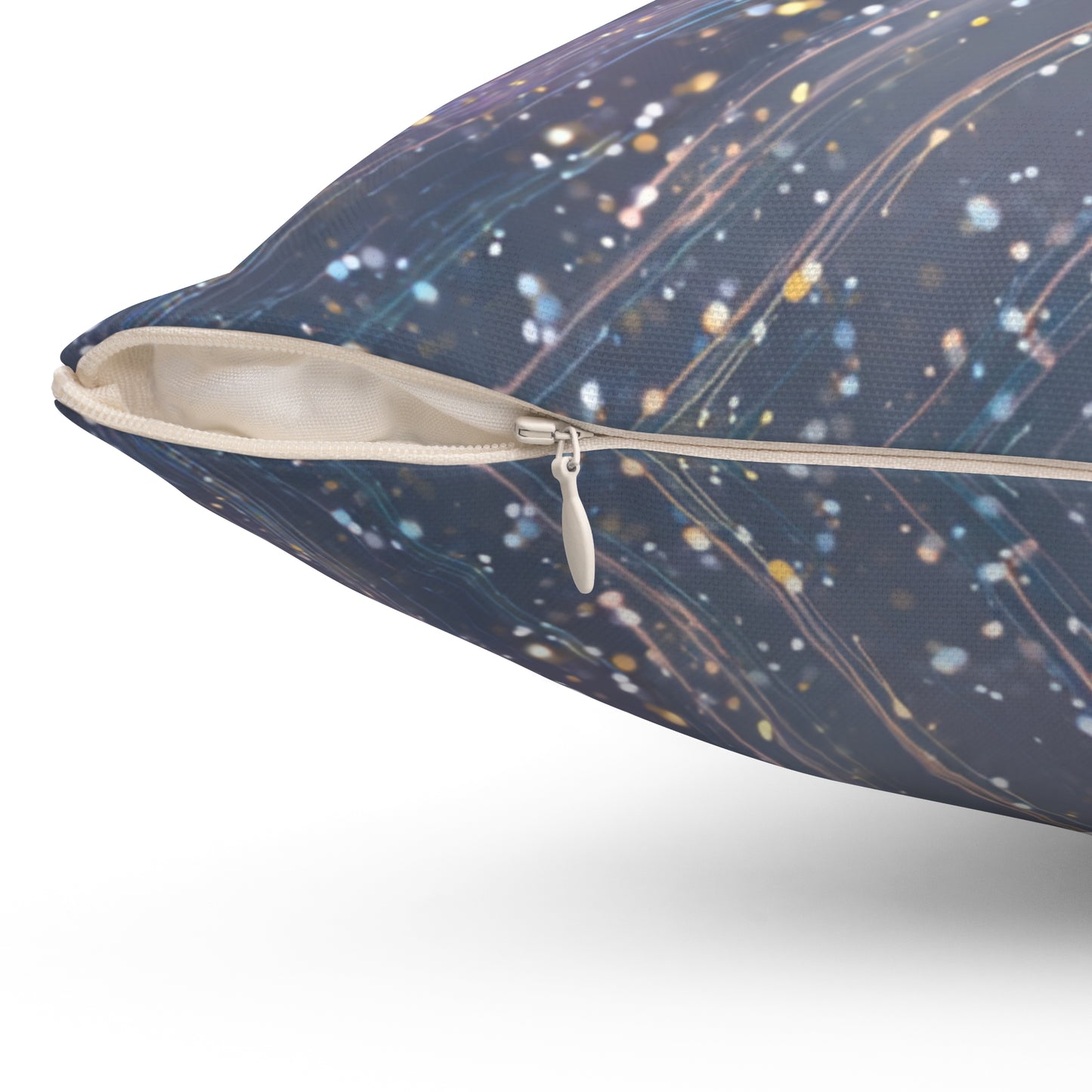Stardust Vertical Drift - Spun Polyester Square Pillow