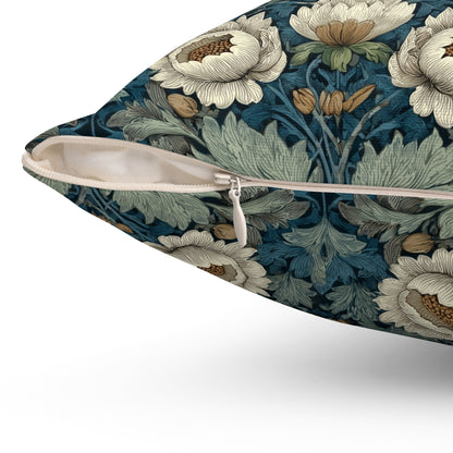 Ivory Petal Mirage - Spun Polyester Square Pillow