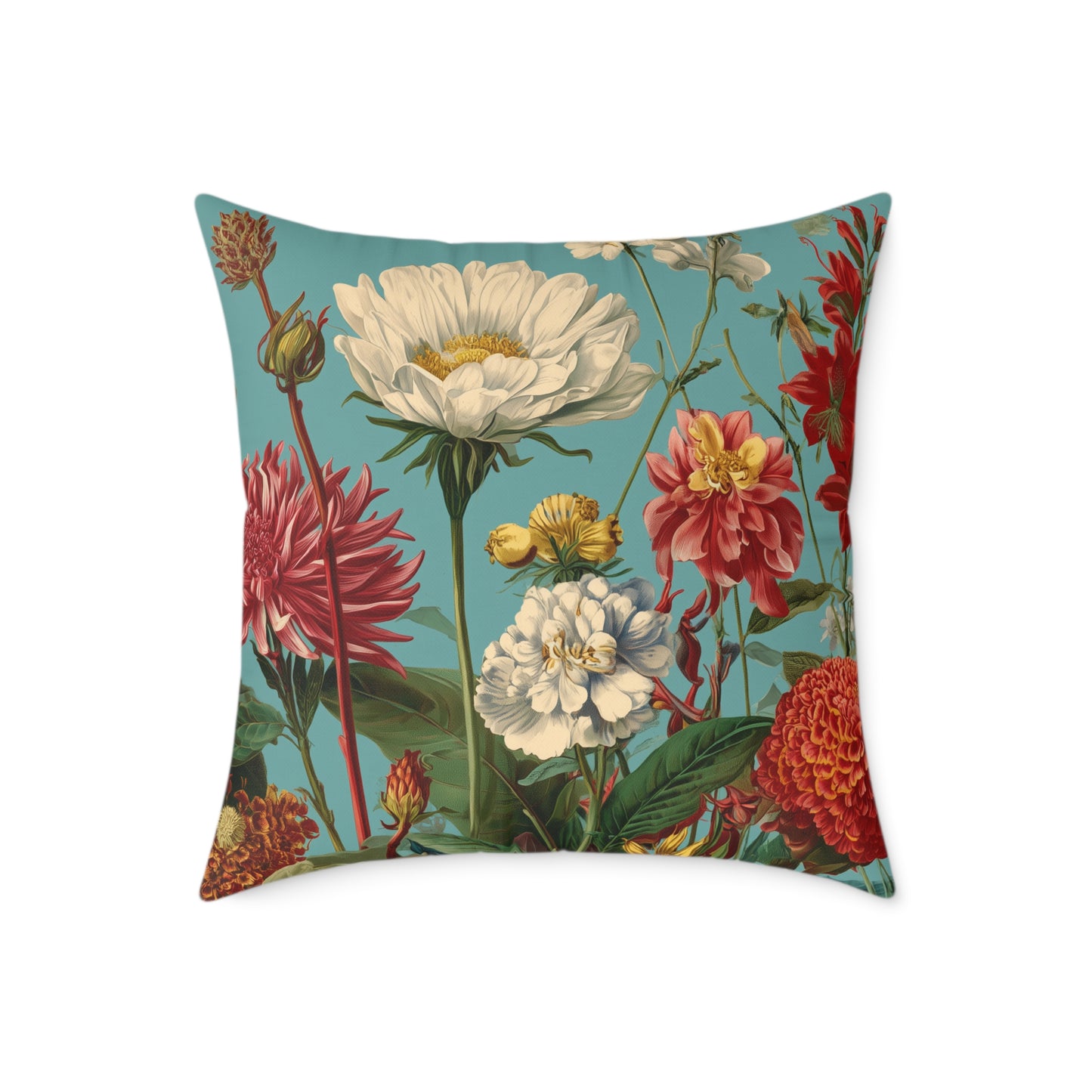Garden Muse Meadow - Square Poly Canvas Pillow