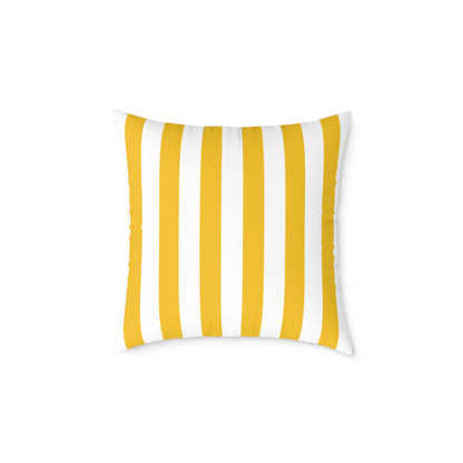 Sorrento Sun Stripes - Square Poly Canvas Pillow