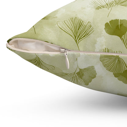 Olive Mist Forest - Spun Polyester Square Pillow