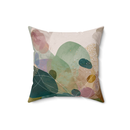 Botanical Mist Garden - Spun Polyester Square Pillow